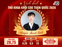 Nguyễn Thanh Bình – Thủ khoa khối C00 toàn quốc 2026